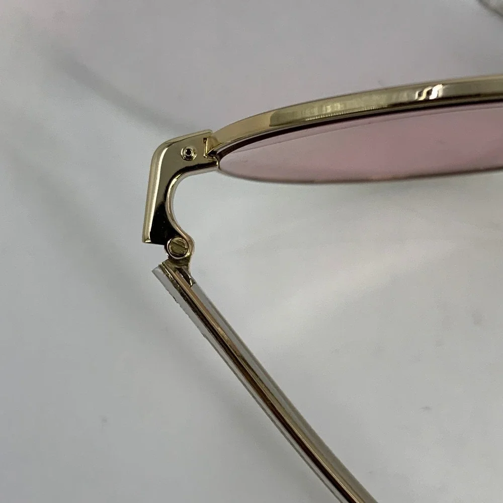Chloé CH0042S Gold Round Sunglasses Pink Lens Designer Frames‎ Italy 56 20 145